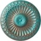 Ekena Millwork Linus Ceiling Medallion, Hand-Painted Copper Green Patina, 11 1/4"OD x 1 1/8"P CM11LICGS - alternate 1